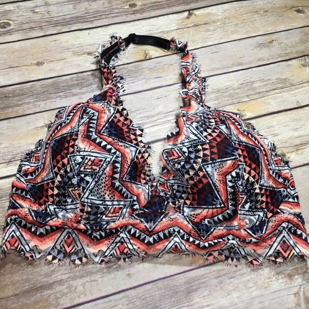 PINK XSmall Lightly Lined Halter Bralette